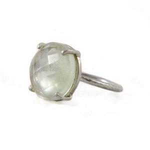 [Emily Rose Gems] Green Amethyst silver ring